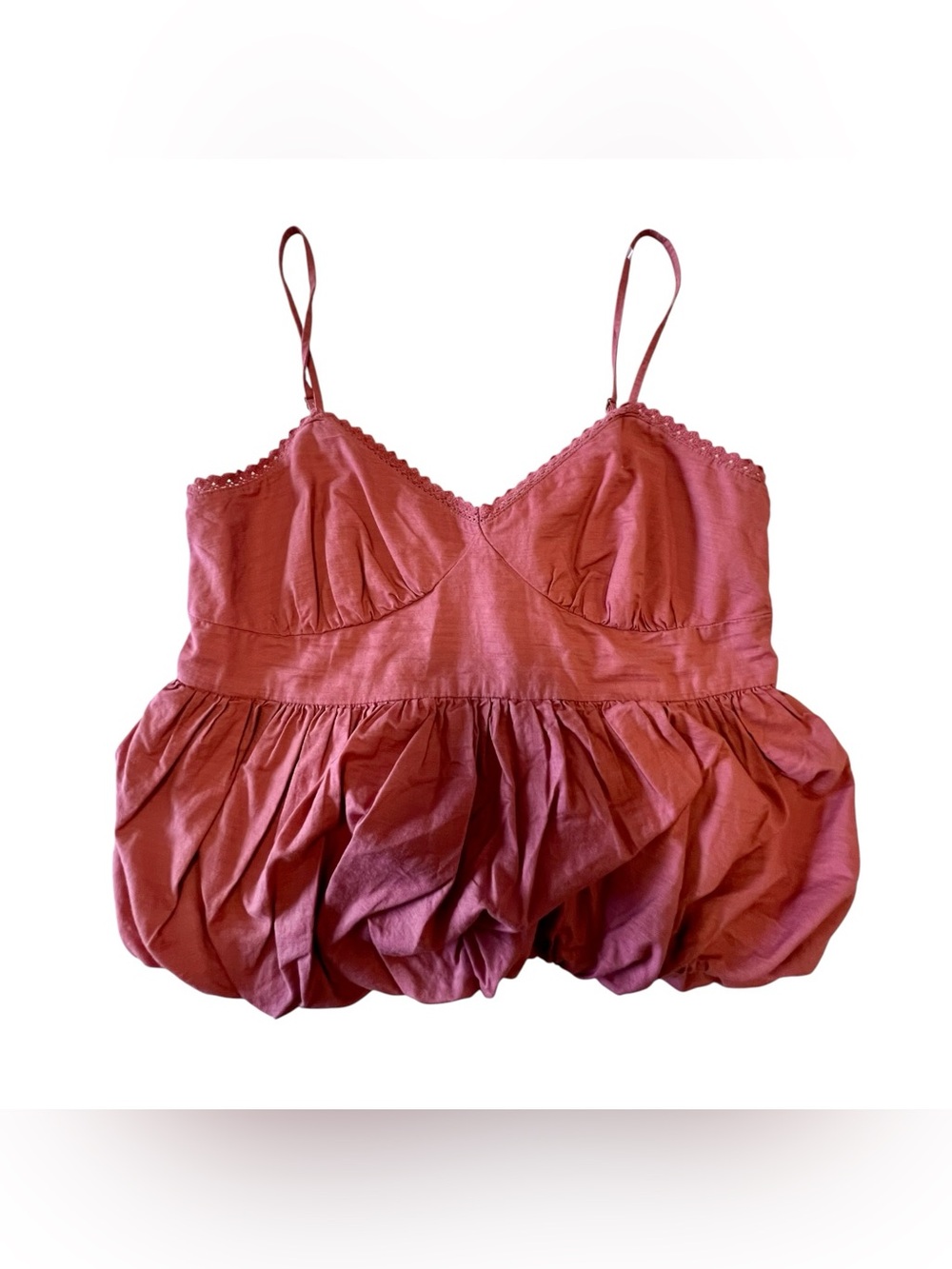 Arizona Jean Company Rose Pink Bubble Hem Tank Top - Picture 1 of 3